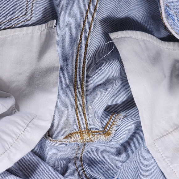 FRAME Le Slouch Distressed High Waist Straight Leg Jeans In Limelight 26 - Picture 13 of 13